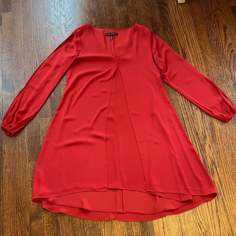 WHBM Orange long sleeve dress size 8